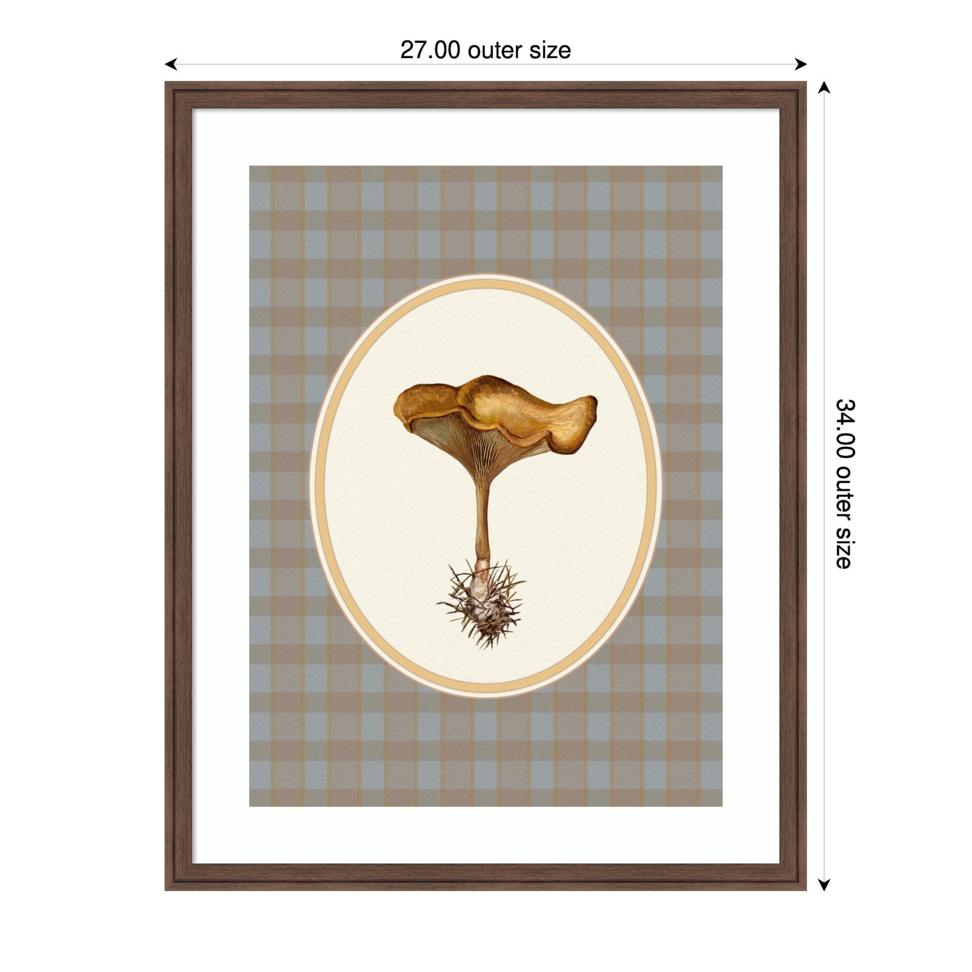 Forage Wild Mushroom I By Wild Violets Wood Framed Wall Art Print