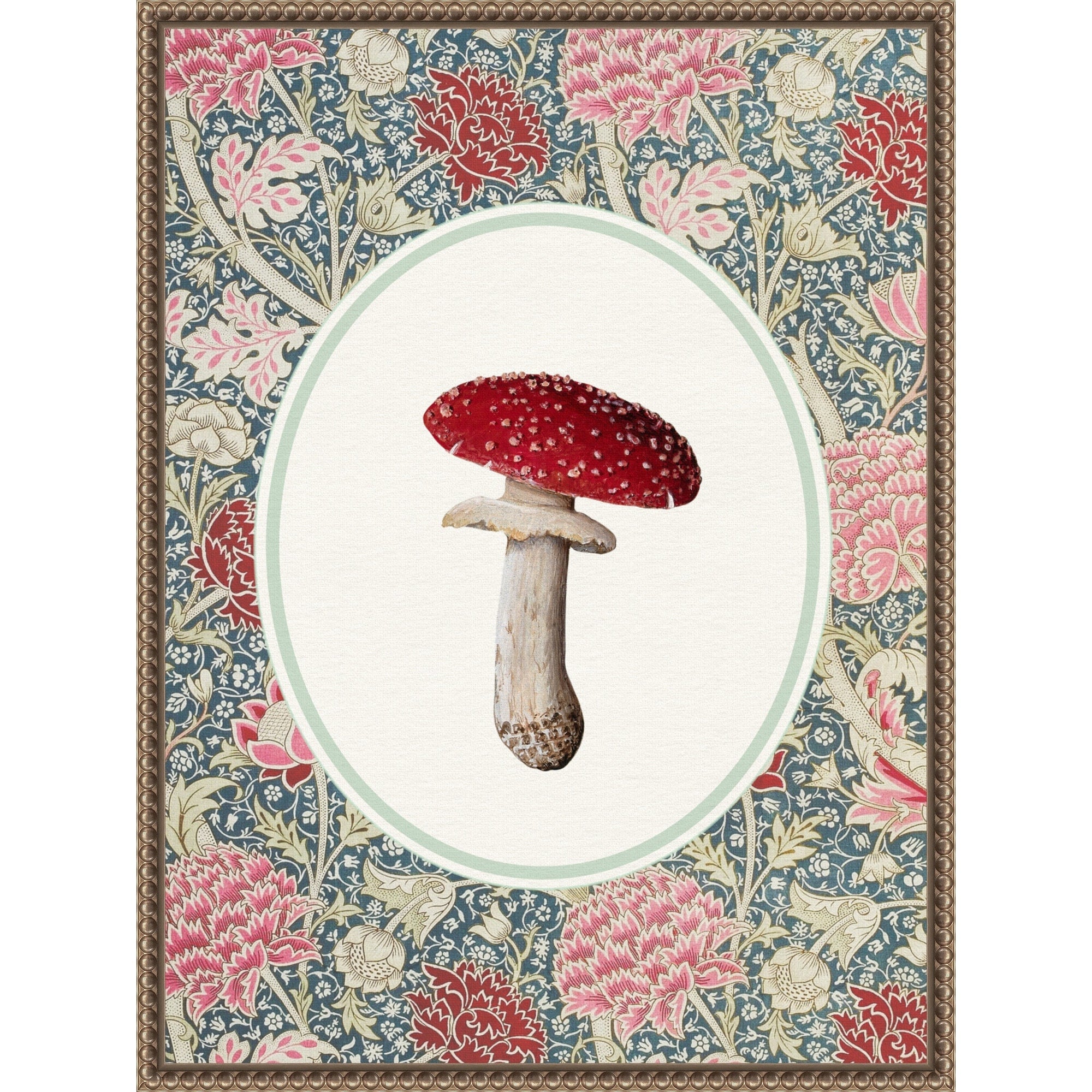 Forage Wild Mushroom Iii By Wild Violets Framed Canvas Wall Art