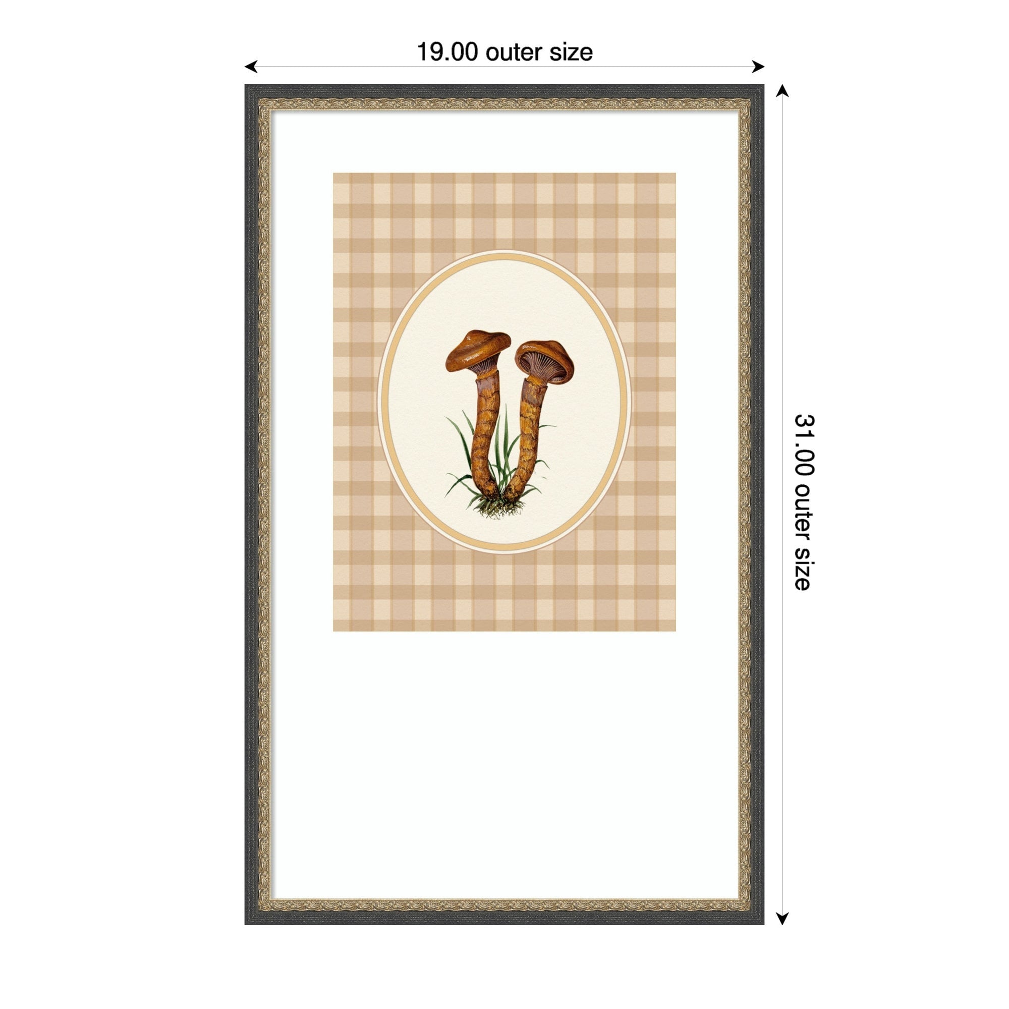 Forage Wild Mushroom No.4 By Wild Violets Wood Framed Wall Art Print