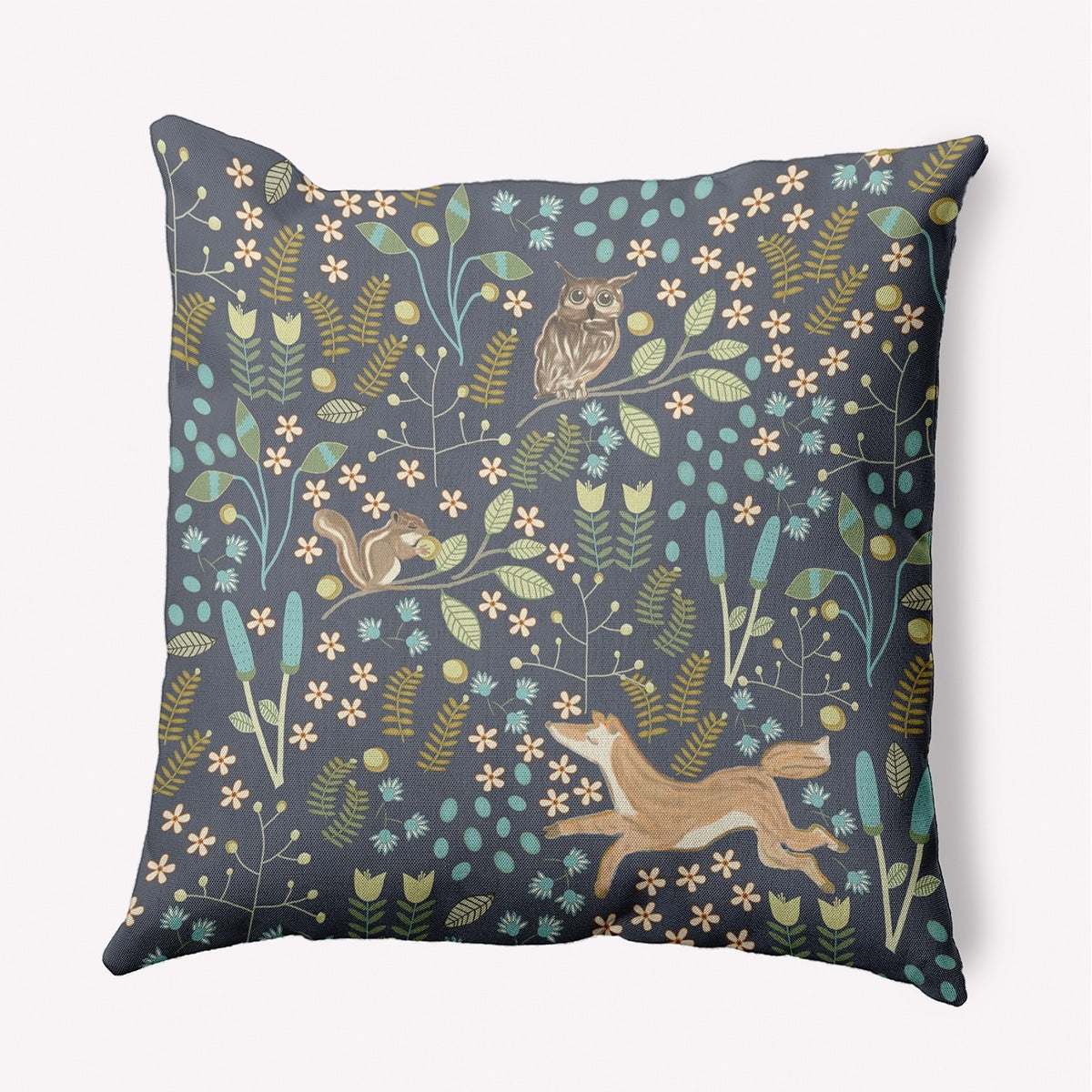 Forest Friends Indoor Outdoor Throw Pillow