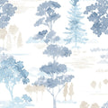 Forest Wallpaper In Beige Blues