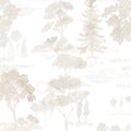 Forest Wallpaper In Beige Grey White