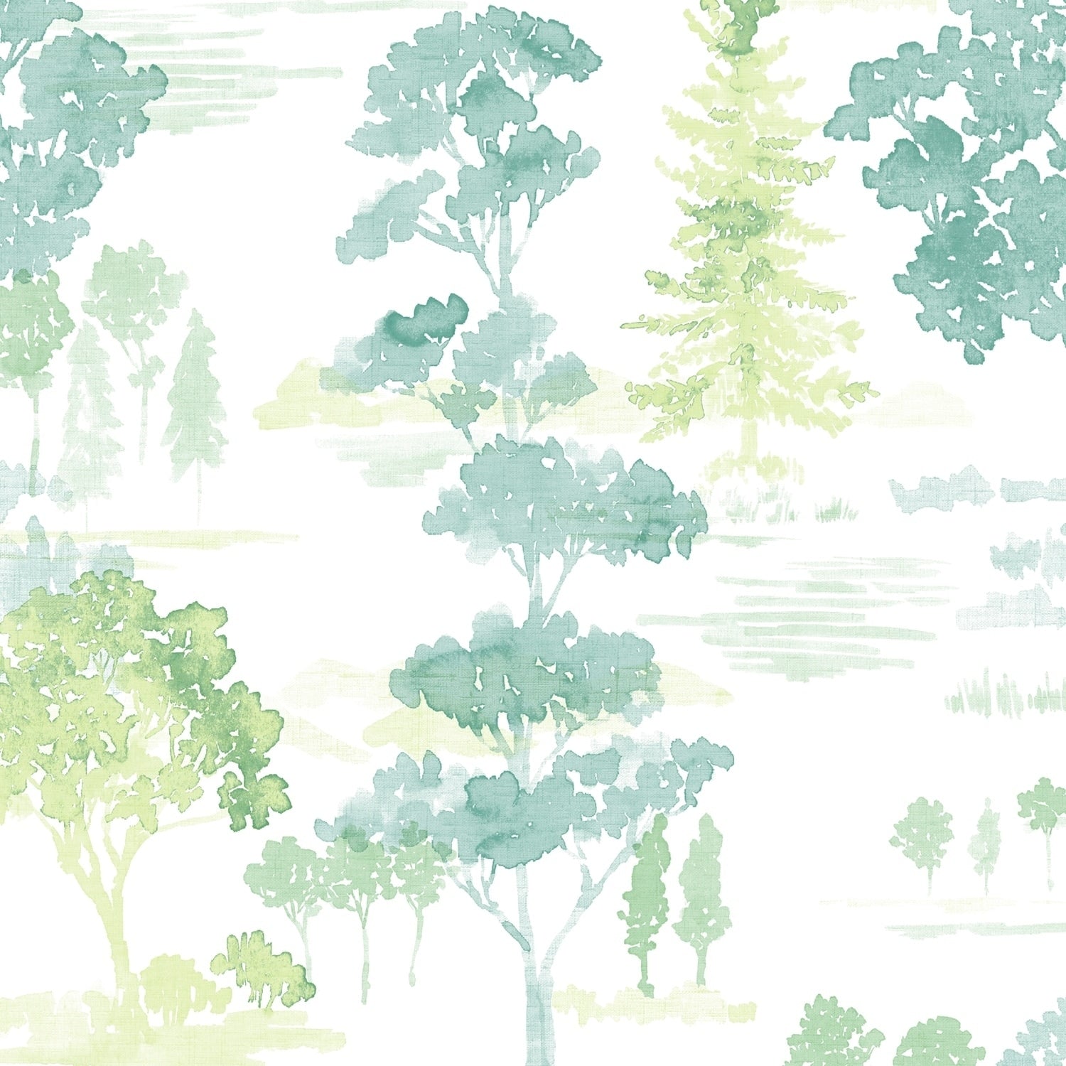 Forest Wallpaper In Shades Of Green