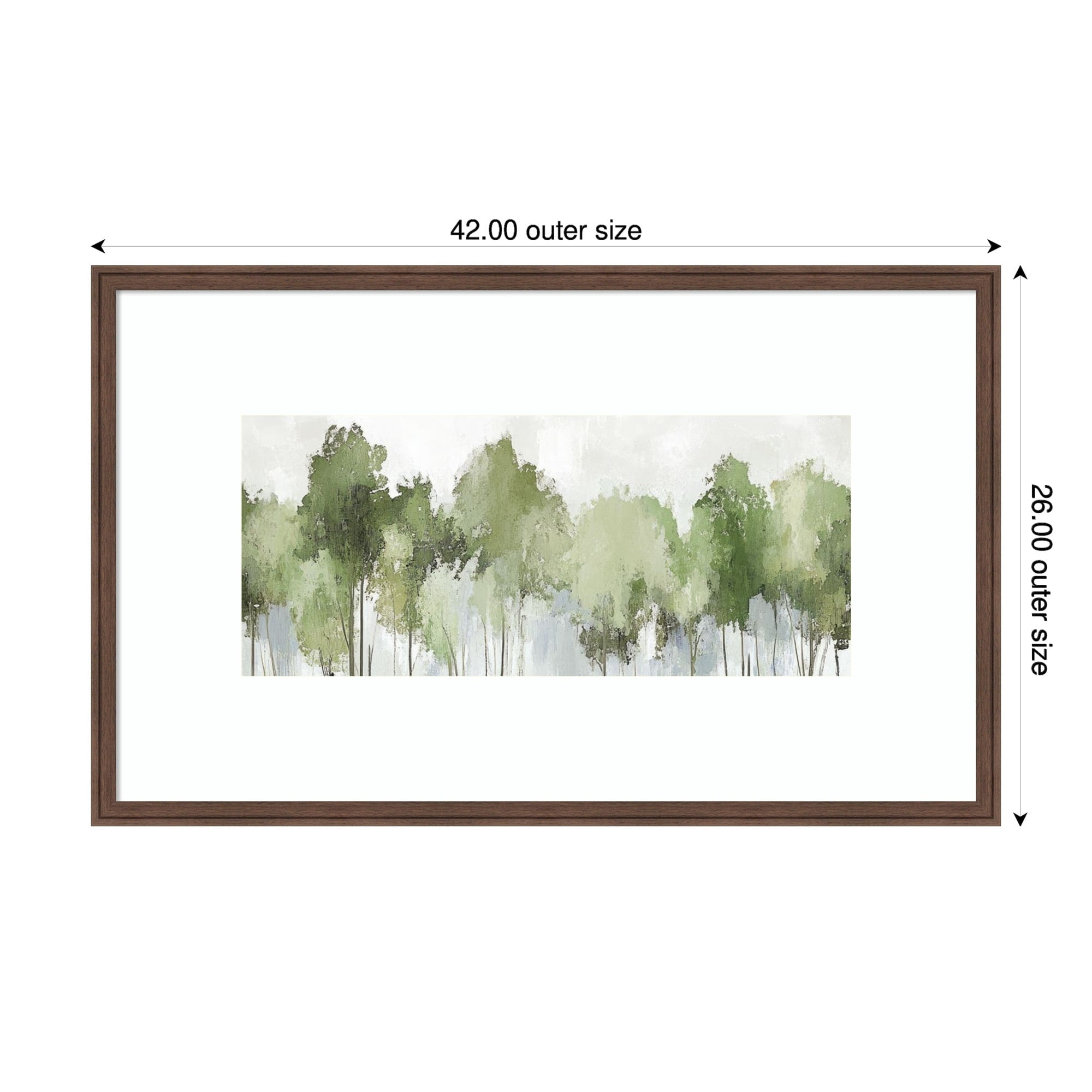 Forest Of Sapphire Blossoms No. 1 By Mona Grace Wood Framed Wall Art Print