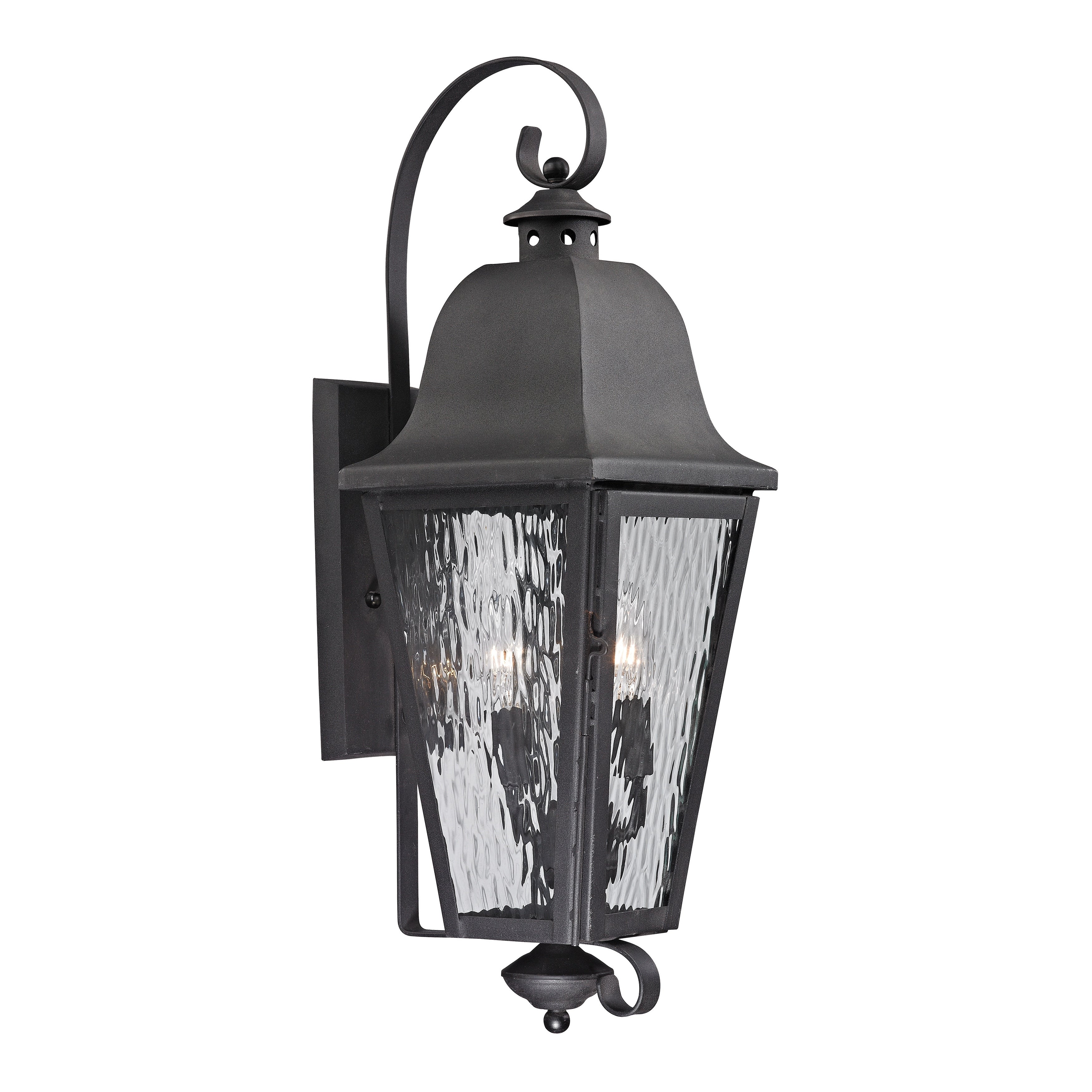 Forged Brookridge 30 High 3 Light Outdoor Sconce Charcoal 30 Inch Tall