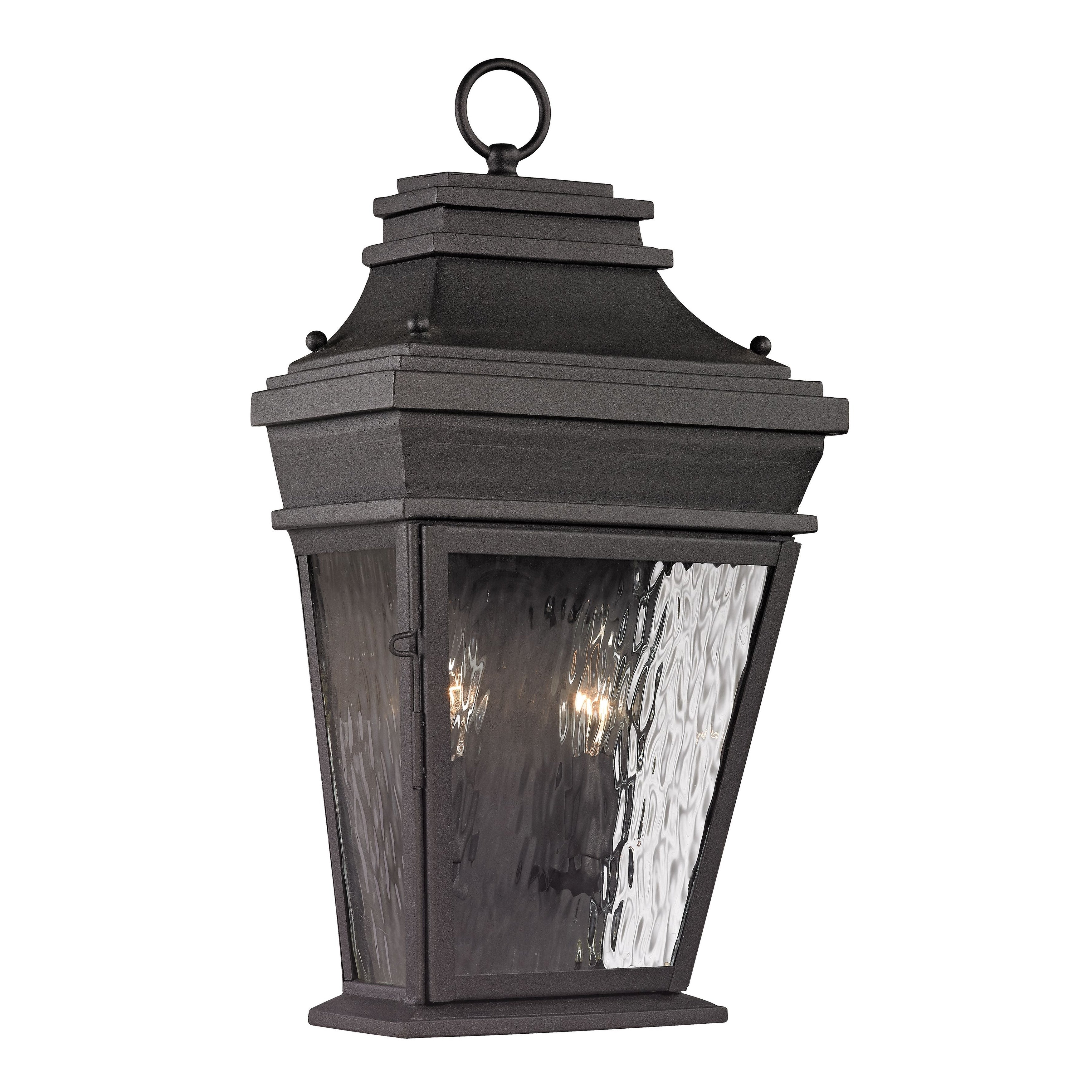 Forged Provincial 2 Light Outdoor Sconce Charcoal