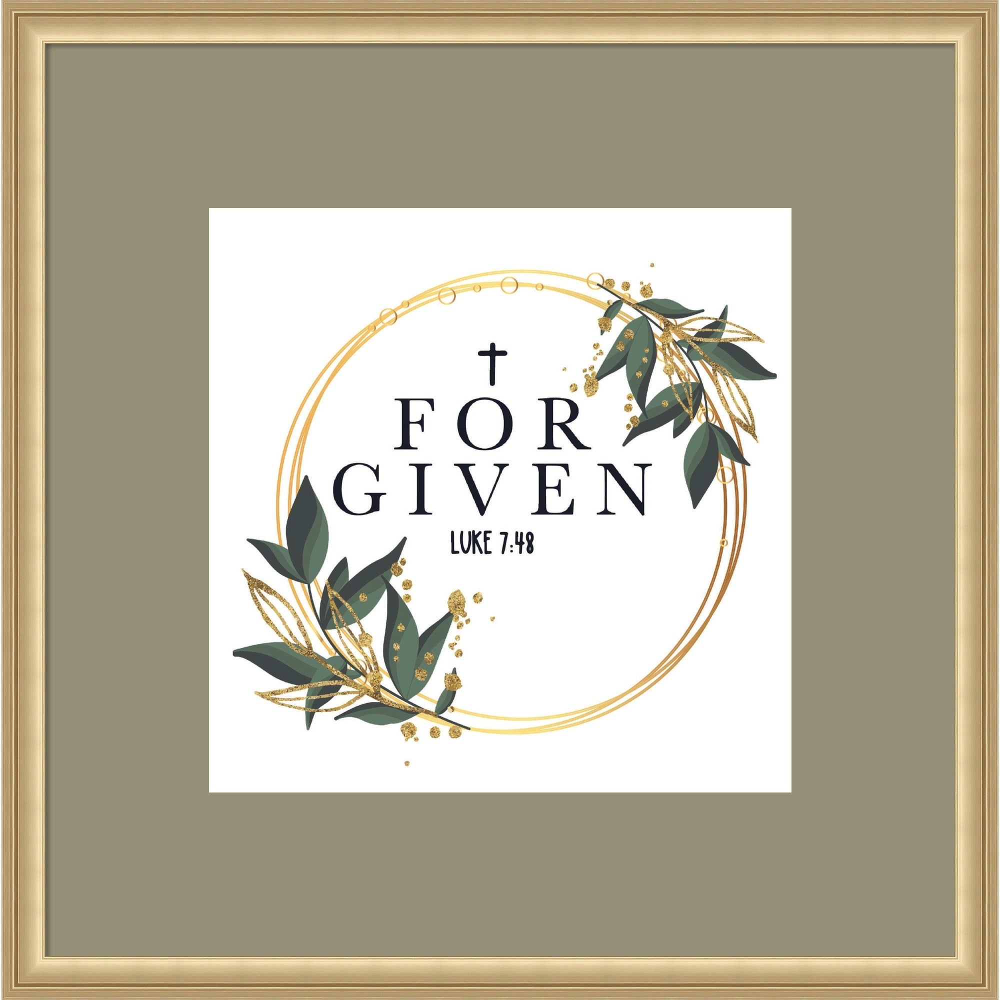 Forgiven Scripture Christian By Alva Jumath Wood Framed Wall Art Print