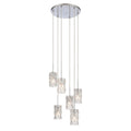 Forma De Crystal 17.5 Inch Wide 6 Light Pendant In Polished Chrome 17.5In W X 17.5In D X 7In H