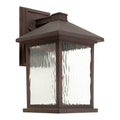 Forte Lighting 17100 1 Light 14 Tall Led Outdoor Wall Sconce With Clear Water Glass Panels N A