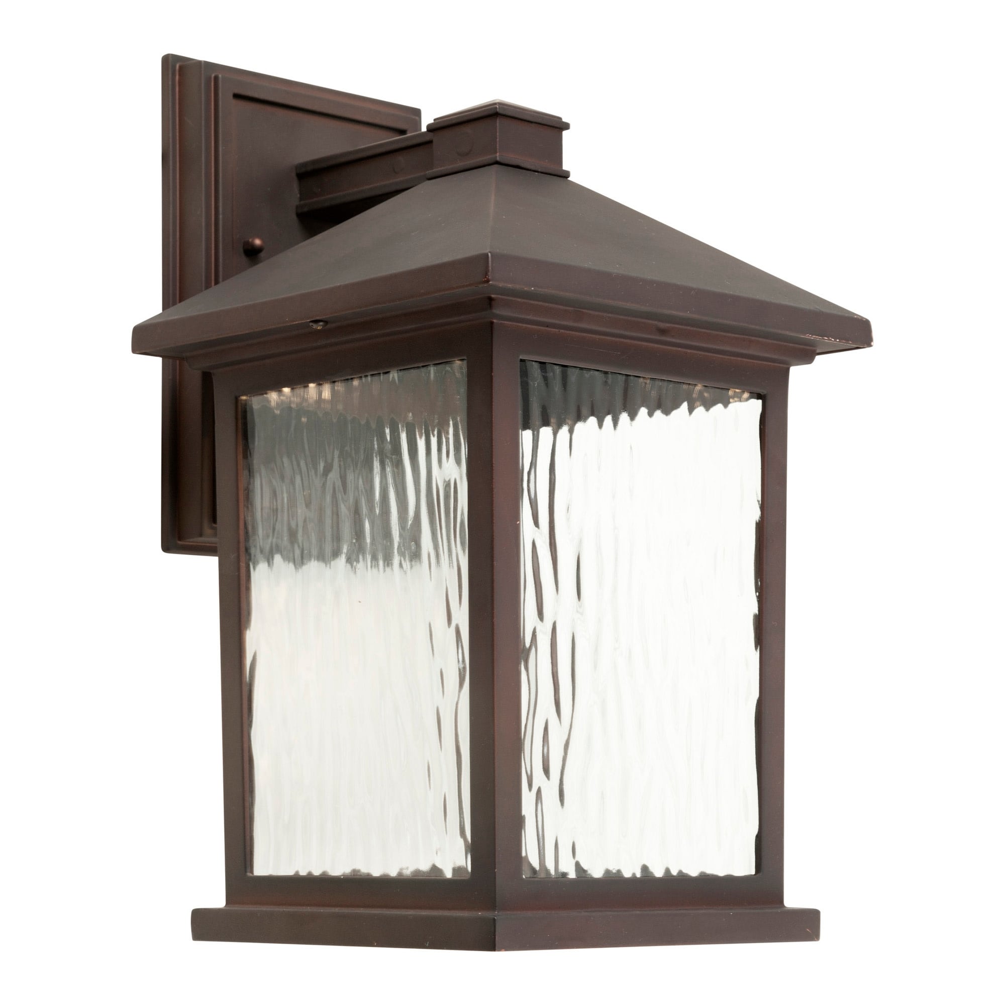 Forte Lighting 17100 1 Light 14 Tall Led Outdoor Wall Sconce With Clear Water Glass Panels N A