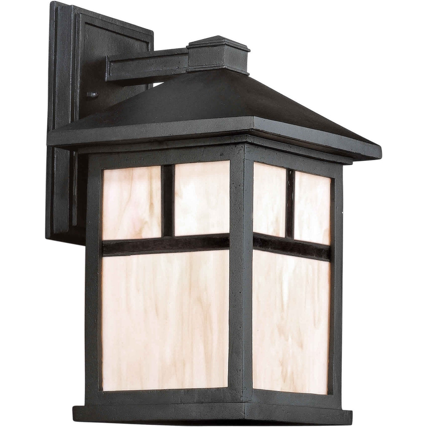 Forte Lighting 1873 01 Craftsman Mission 1 Light Outdoor Wall Sconce From The Dark Sky Collection N A