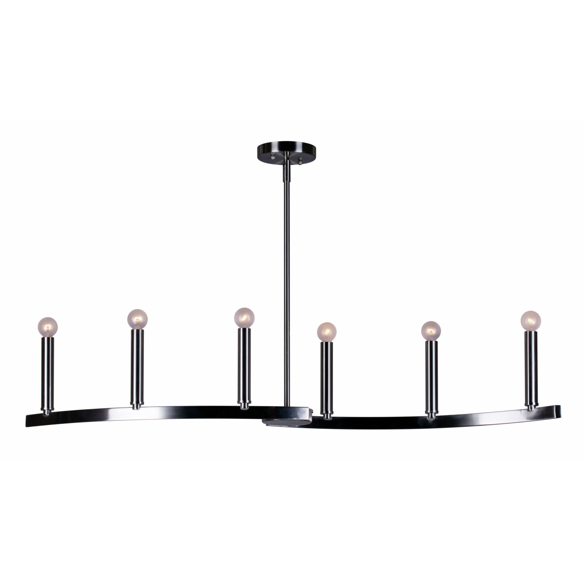 Forte Lighting 7175 06 6 Light 41 1 2 Wide Linear Chandelier