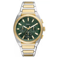 Fossil Mens Everette Green Dial Watch Fs6106 One Size