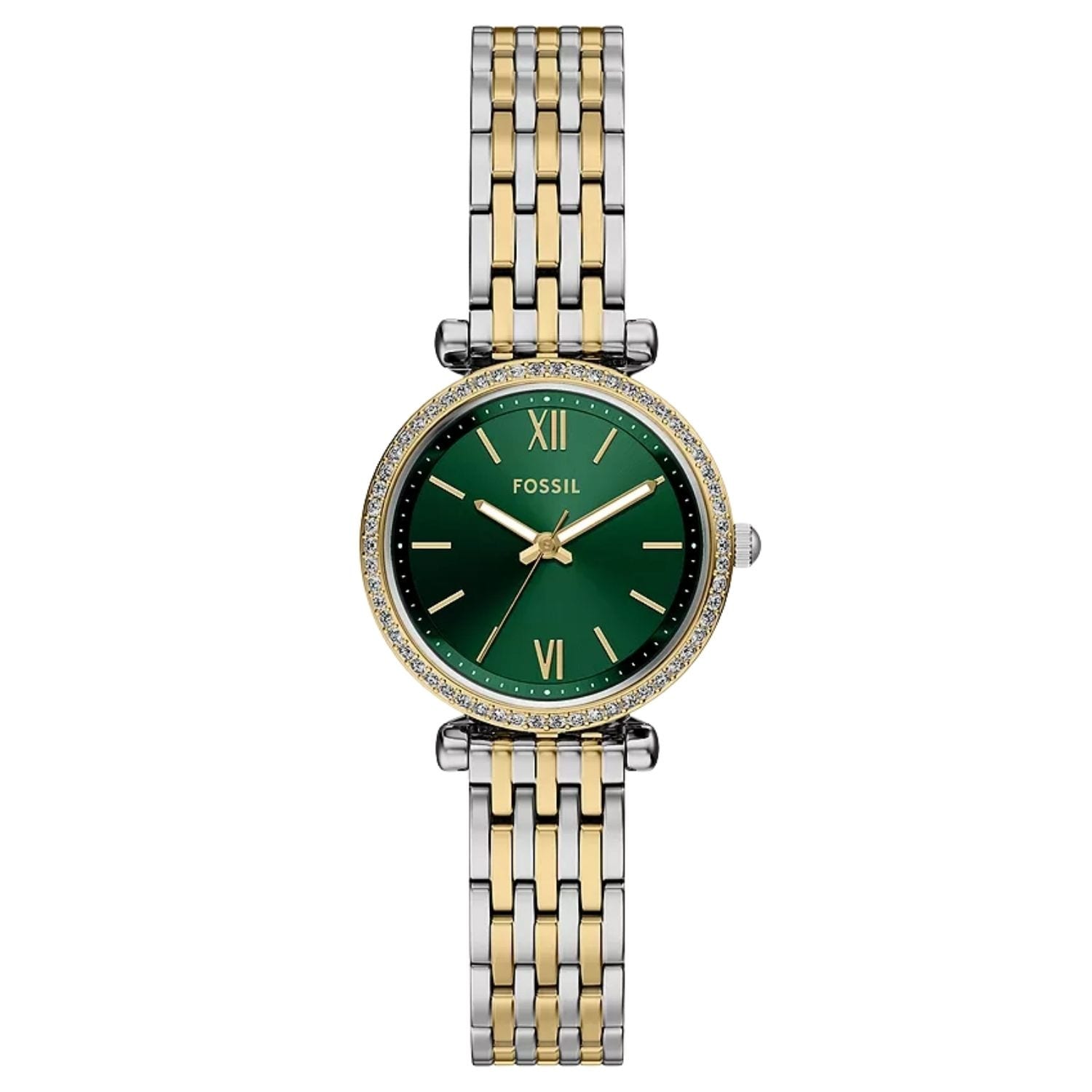 Fossil Womens Carlie Green Dial Watch Es5439 One Size
