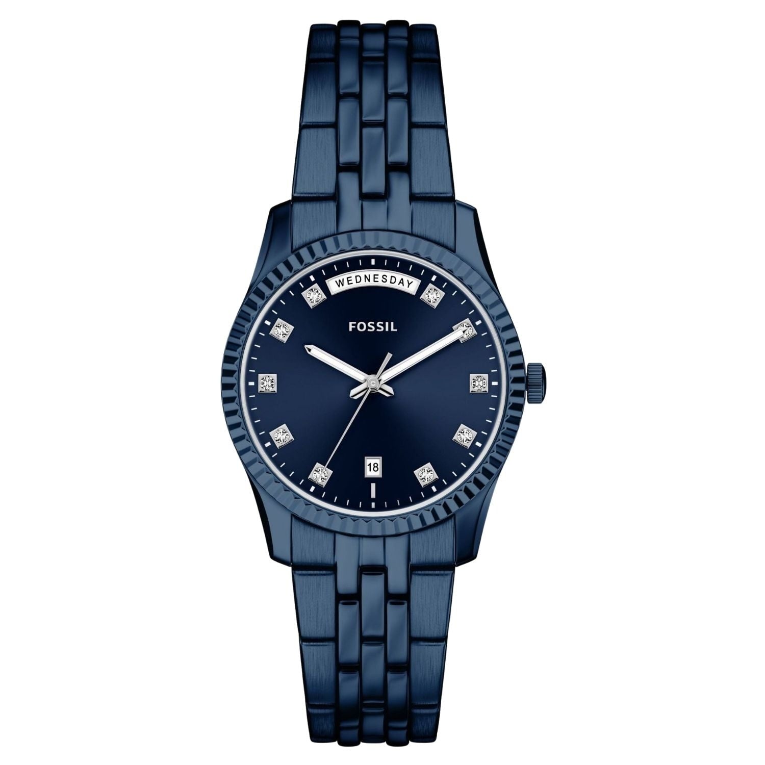 Fossil Womens Scarlette Blue Dial Watch Es5476 One Size