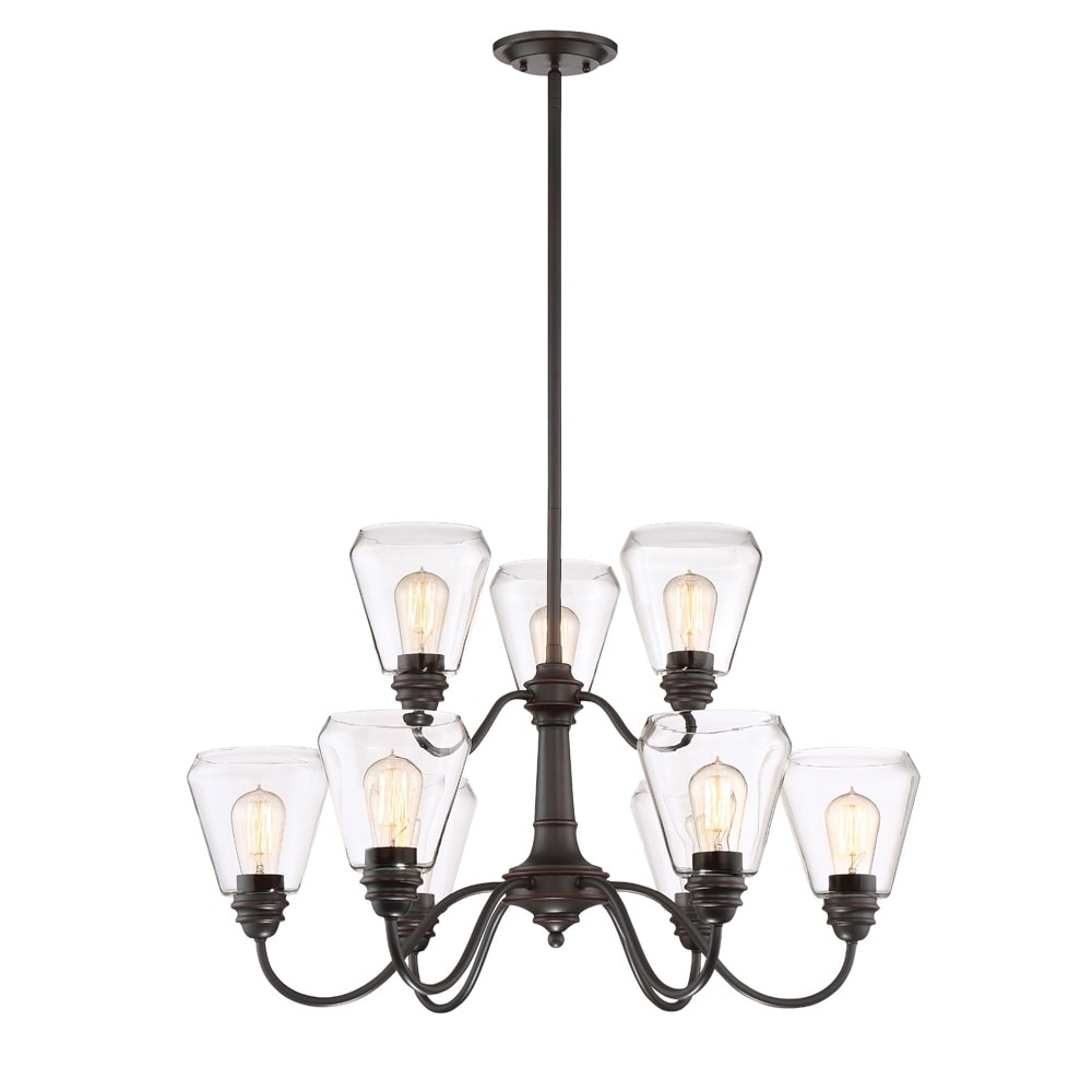 Foundry 9 Light Chandelier Satin