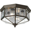 Progress Lighting Bronze 4 Light Semi Flush Mount Fixture