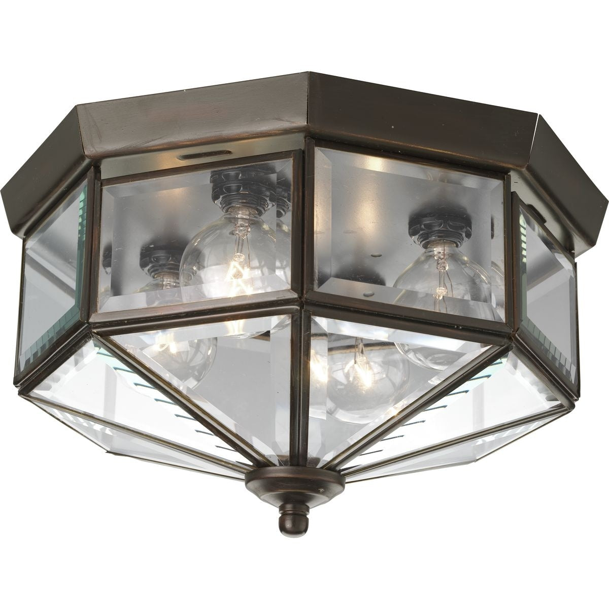 Progress Lighting Bronze 4 Light Semi Flush Mount Fixture