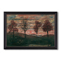 Four Trees 1917 Egon Schiele Custom Framed Canvas