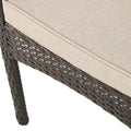 Fowler Outdoor 8 Seater Wood And Wicker Dining Set By Christopher Knight Home