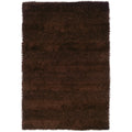 Foxx Solid Plush Shag Brown Area Rug