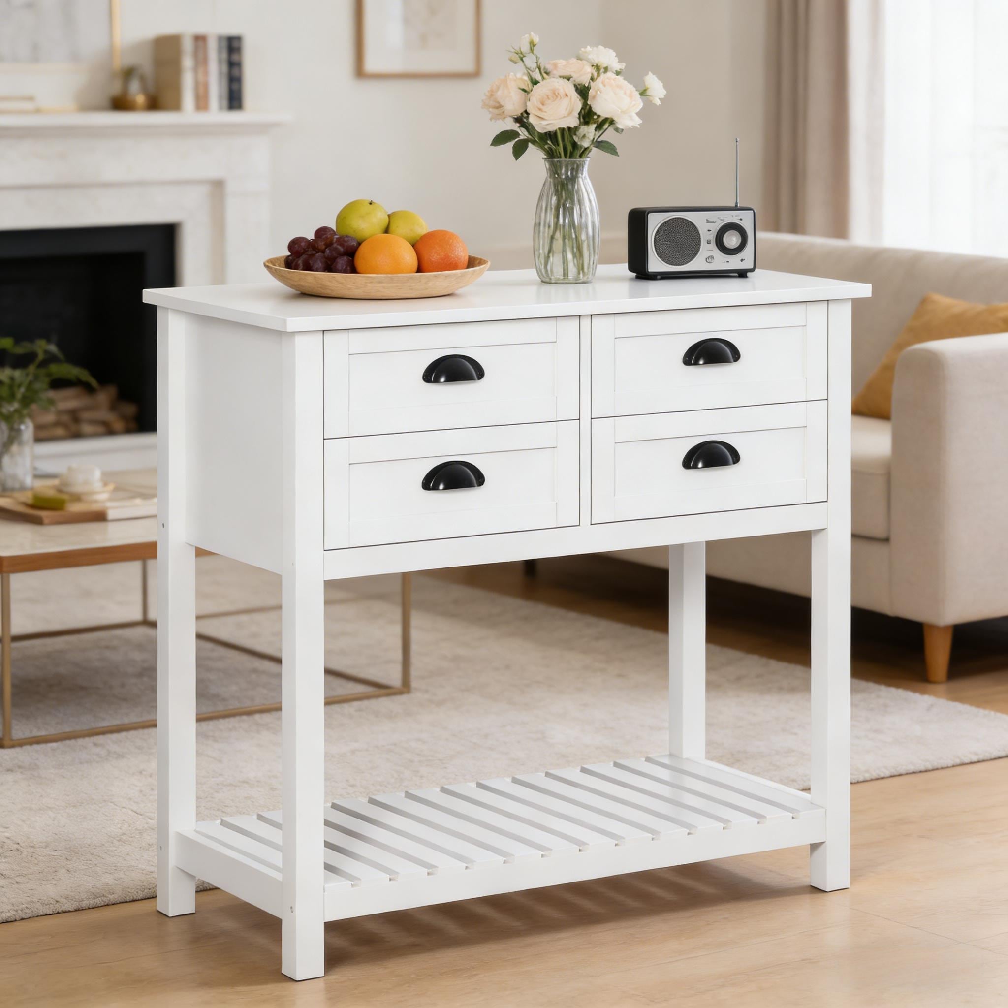 Foyer Storage Cabinet Sideboard Buffet Cabinet Hallway Coffee Bar Cabinet Room Console Table