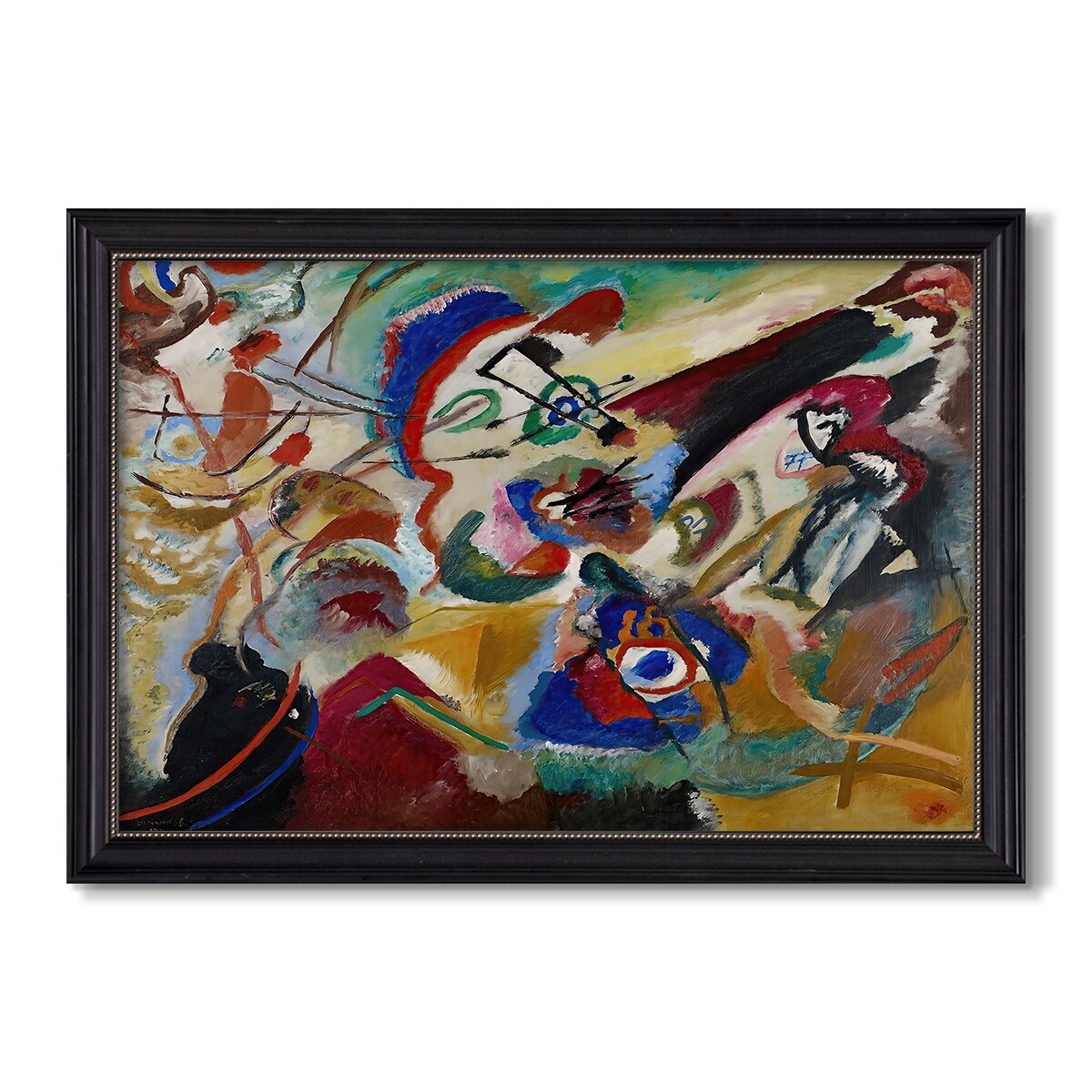 Fragment 2 For Composition Vii 1913 Wassily Kandinsky Custom Framed Canvas