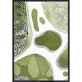 Fragments Of Green By Tradelink Inhouse Artist Framed Canvas Wall Art Print