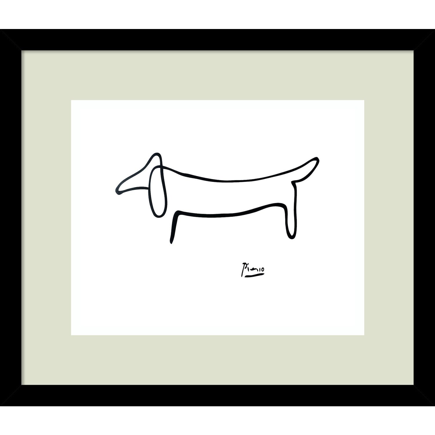 Framed Art Print Le Chien The Dog By Pablo Picasso 15 X 13 Inch