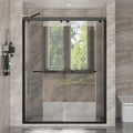Framed Bypass Shower Door With Glass Panels