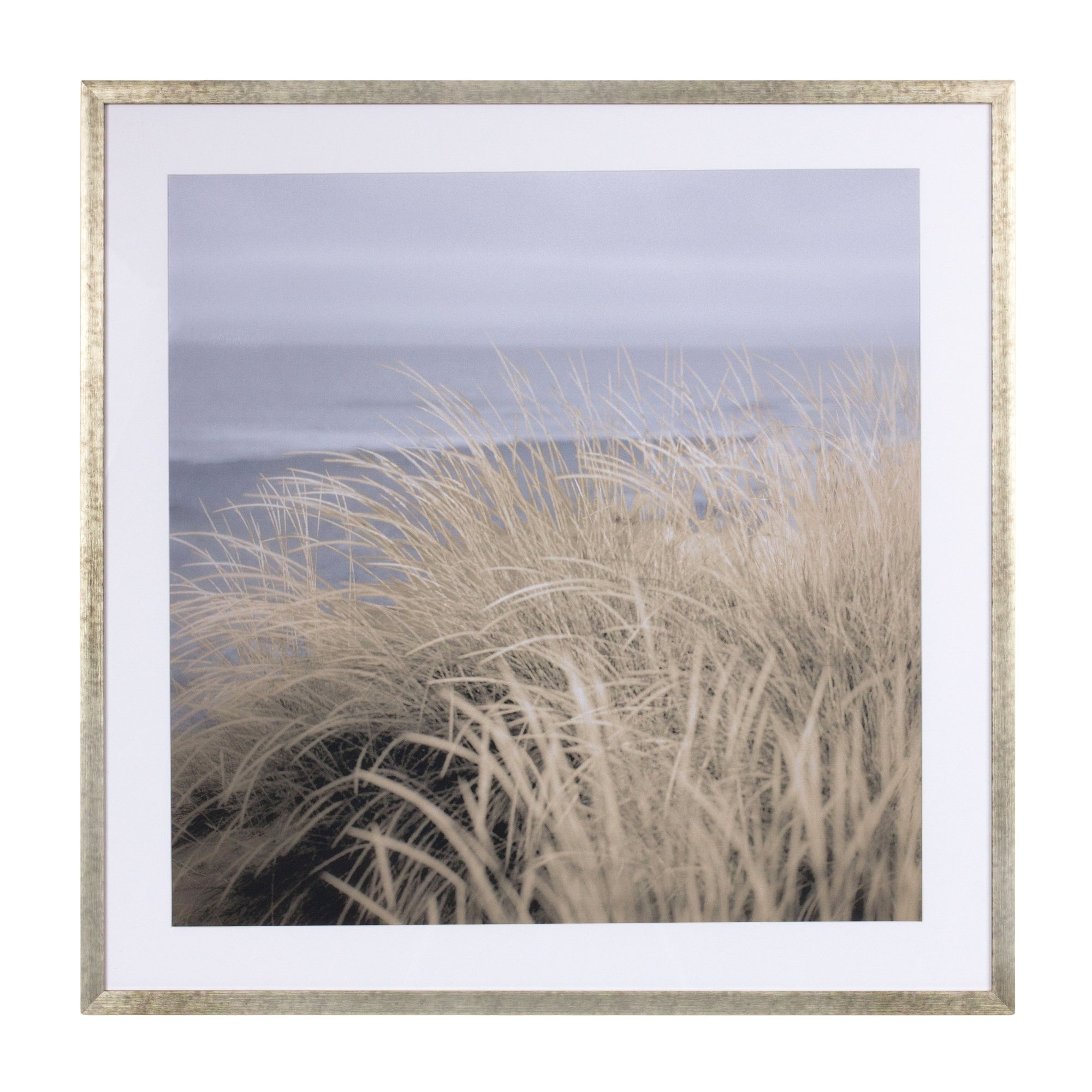 Framed Coastal Beach Dune Wall Art Print 27.5 Sq