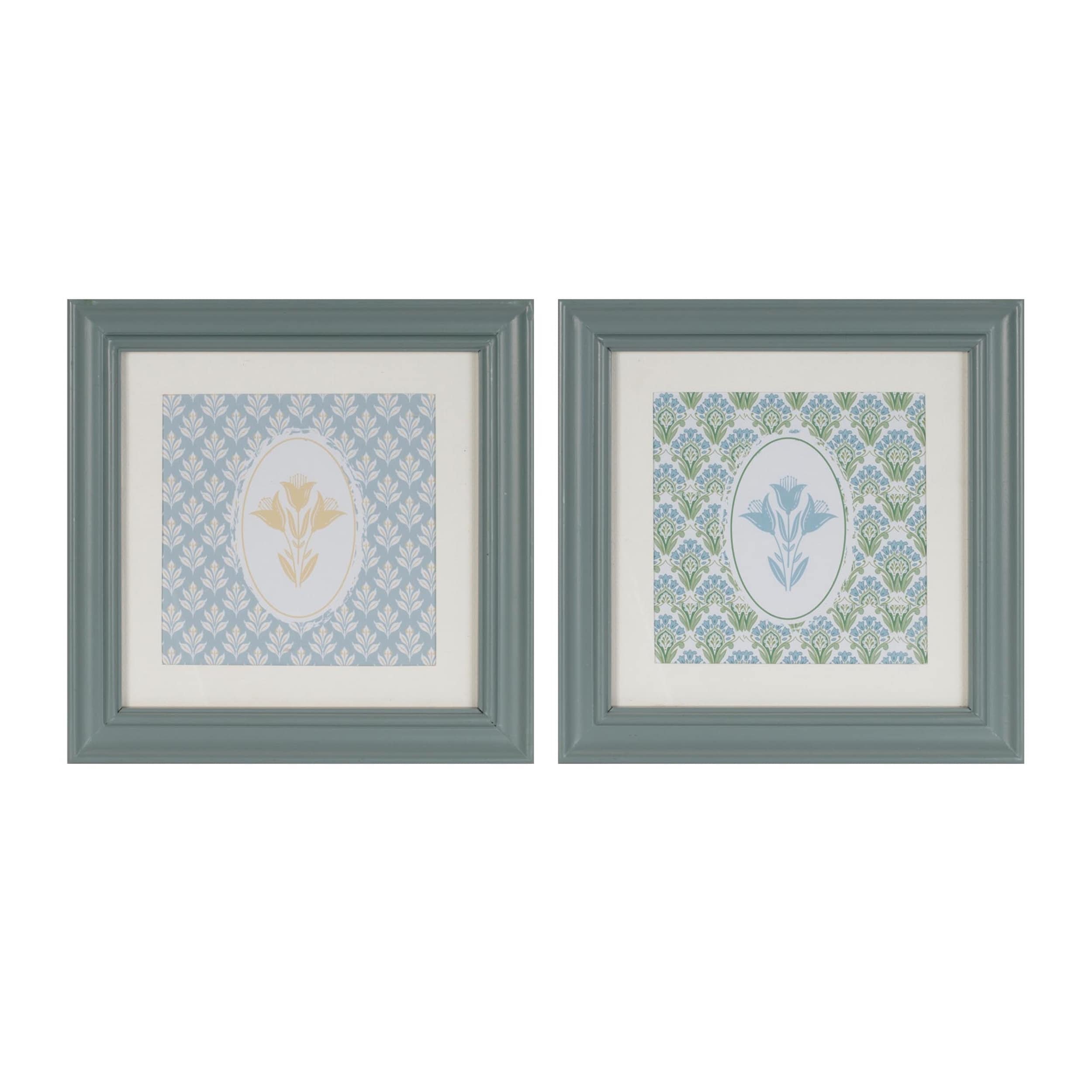Framed Floral Wall Print Set Of 2