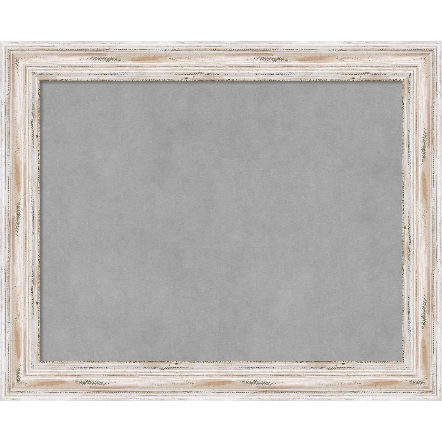Framed Magnetic Board Choose Your Custom Size Alexandria White Wash Wood