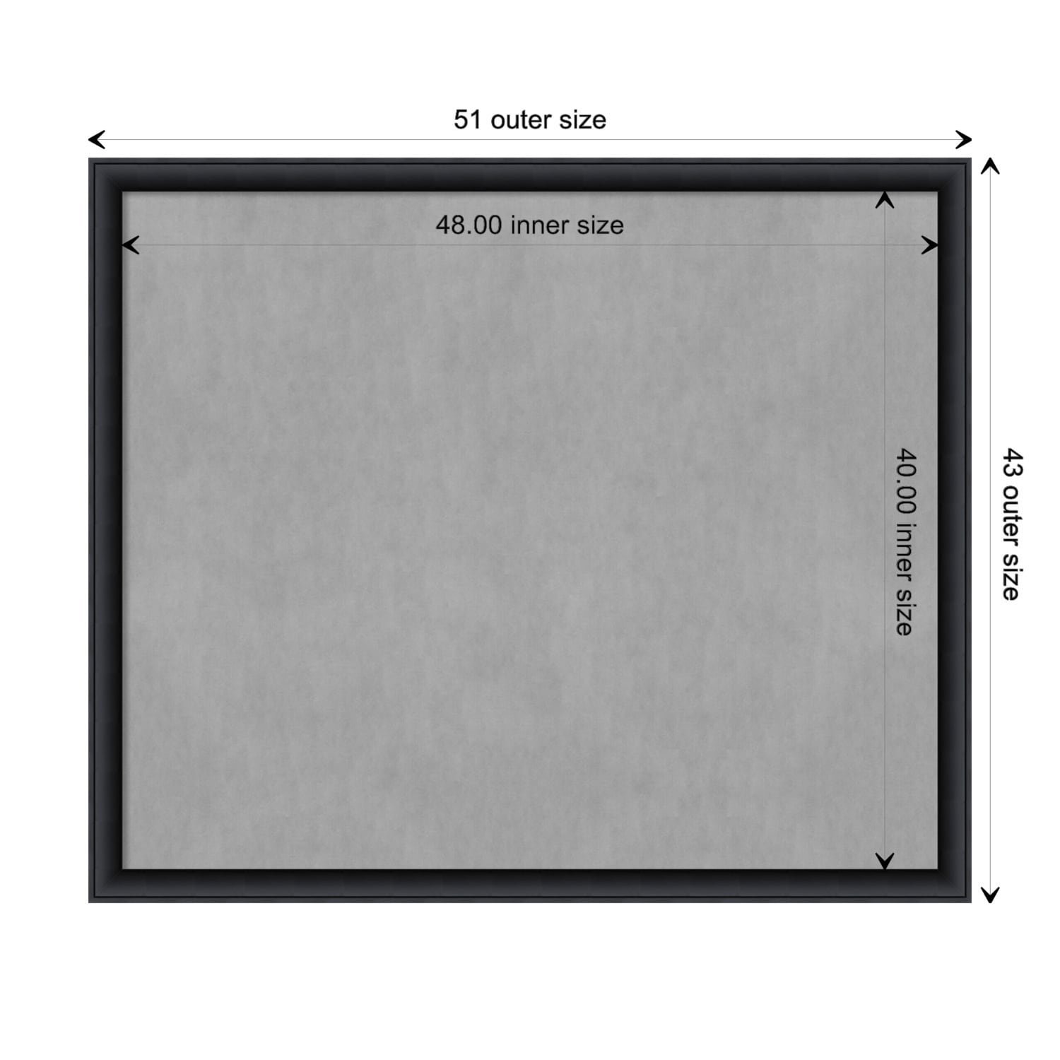 Framed Magnetic Board Nero Black