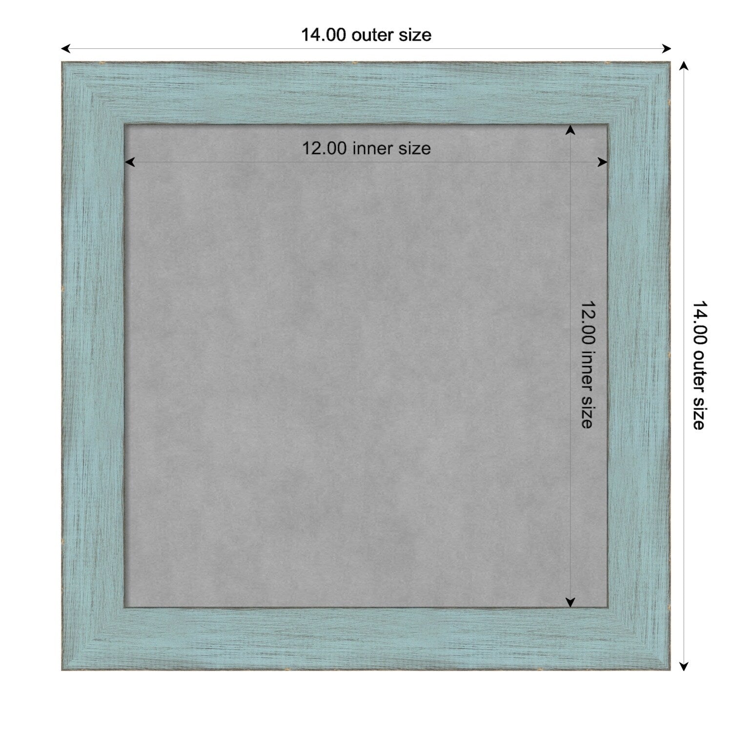 Framed Magnetic Board Sky Blue Rustic
