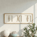 Framed Nautical Rope Shadow Box Wall Art Cream Coastal Beach Decor For Living Room Or Bathroom 37 X 13