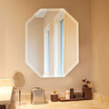 Frameless Beveled Octagonal Mirror Silver