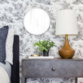 Frameless Beveled Round Mirror Mirrored