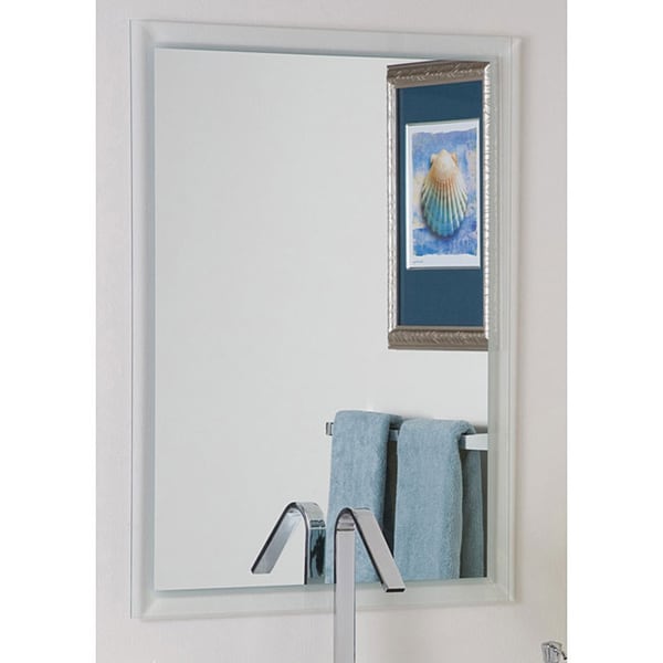 Frameless Etch Border Mirror