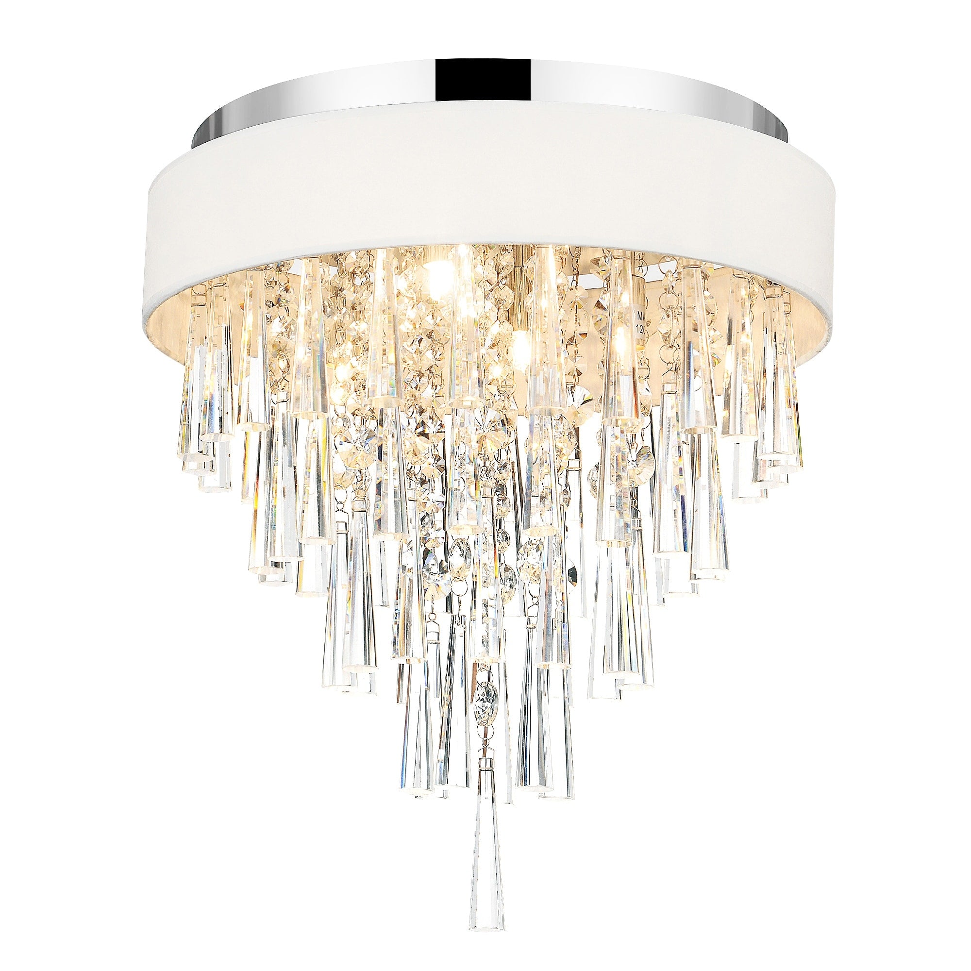 Franca Chrome Stainless Steel 4 Light Flush Mount Light