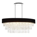 Strick Bolton Cardinalli Chrome Black 8 Light Chandelier