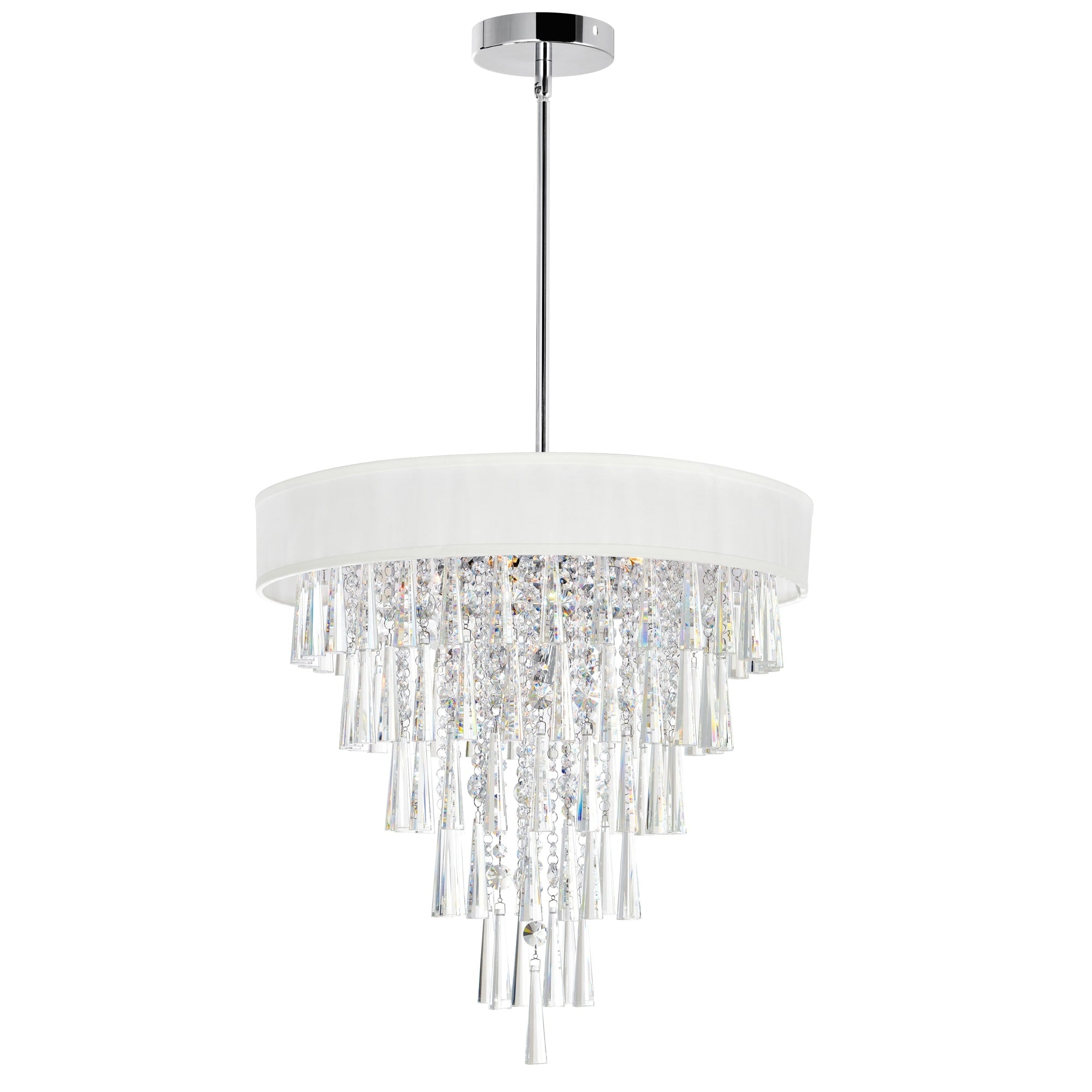 Chrome Stainless Steel 8 Light Chandelier