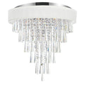 Franca Collection 8 Light Chrome Finish Stainless Steel And Crystals Flush Mount