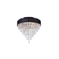 Franca Collection Chrome Stainless Steel 8 Light Flush Mount Fixture