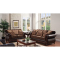 Franchesca Traditional Dark Brown 2 Piece Sofa Set By Foa