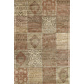 Traditional Distressed Rust Beige Patchwork Rug