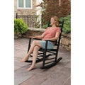 Fratelli Black Rocker Poplar Wood Outdoor Rocking Chair