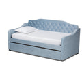 Freda Traditional And Transitional Upholstered Daybed With Trundle