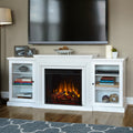 Frederick White Electric Entertainment Fireplace By Real Flame