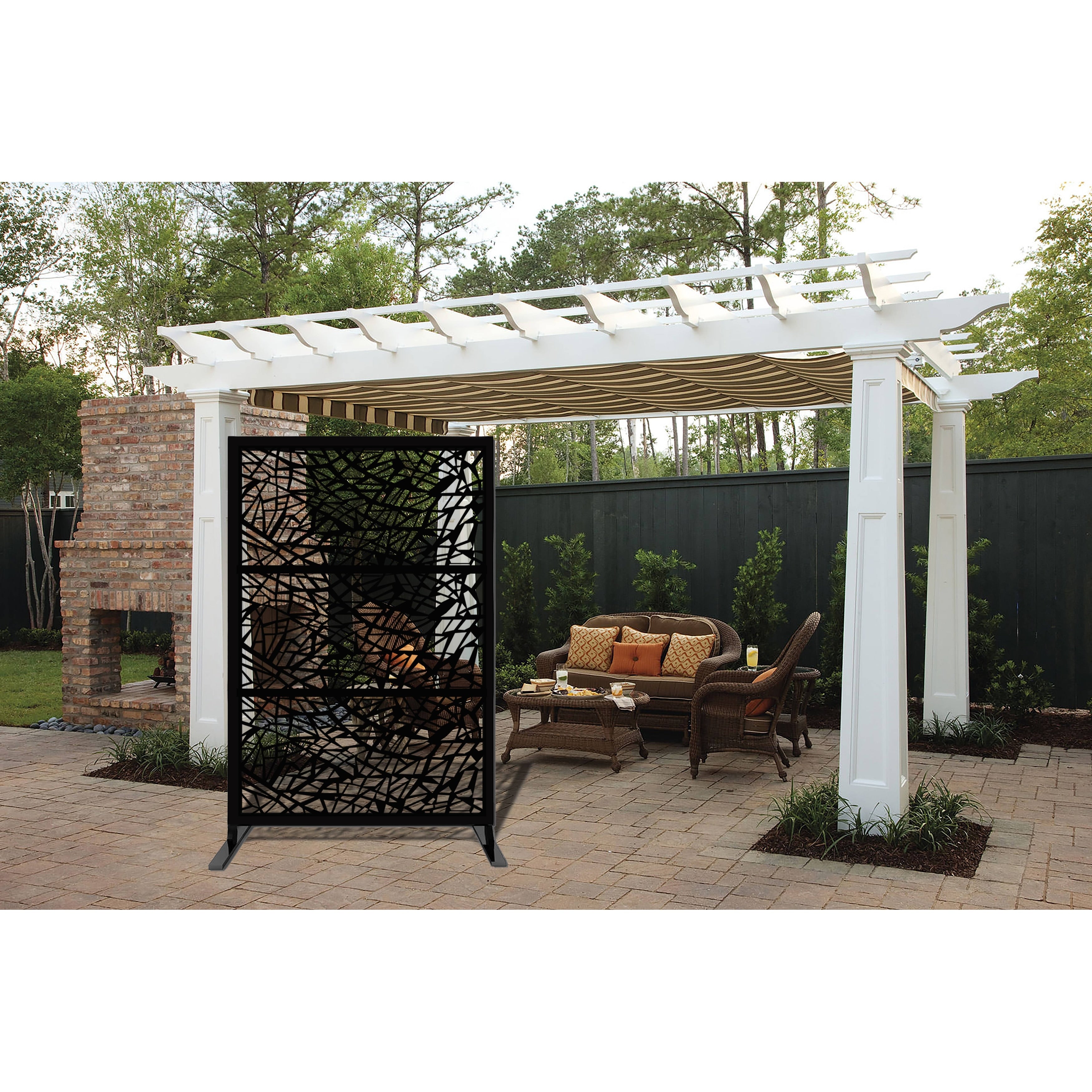 Free Standing Laser Cut Metal Privacy Stand 48 X72 Combo